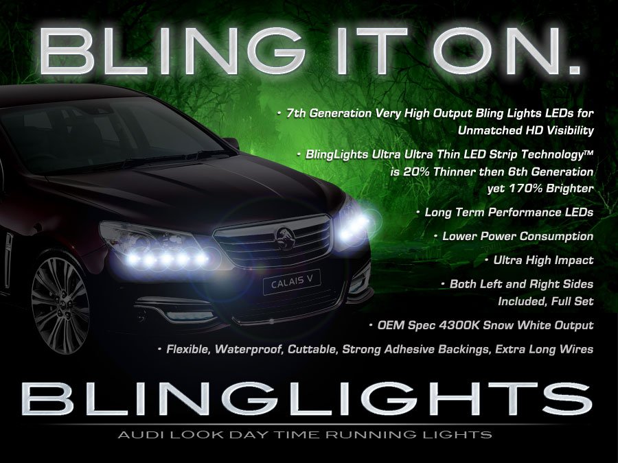 Holden Calais LED DRL Head Light Strips Daytime Running Lamps Kit