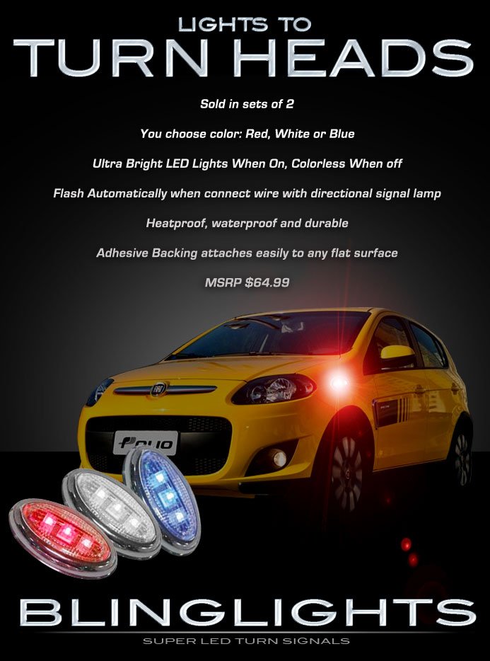 Fiat Palio LED Side Flushmount Accent Marker Turnsignal Set