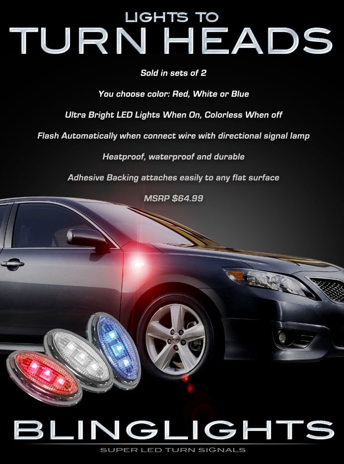 Toyota Camry LED Sideflush Marker Lamp Accent Light Kit Turnsignals