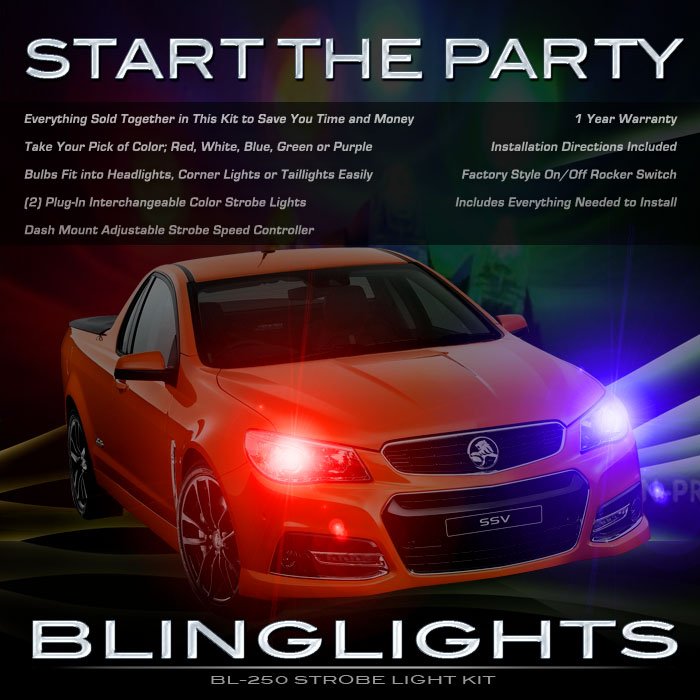 Holden Commodore Ute Police Head Lamps Strobes Lights Kit