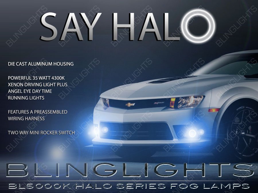 2014 2015 2016 Chevy Camaro SS Z/28 Halo Fog Lamp Driving Light Kit Angel Eyes Chevrolet