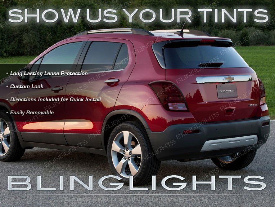 Chevy Trax Tinted Smoked Tail Lamp Light Overlays Kit Film Protection