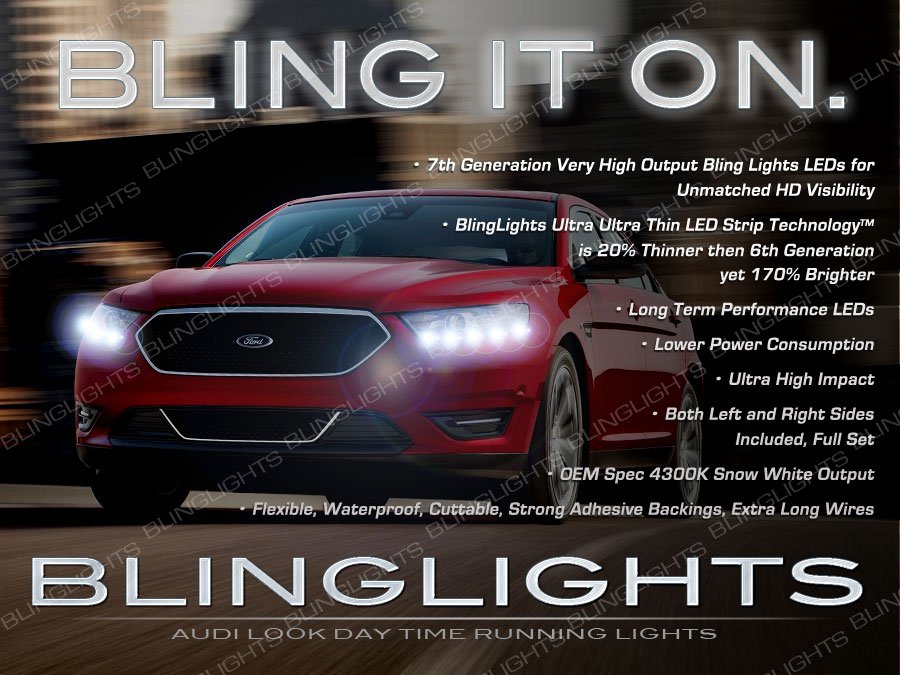 Ford Taurus LED DRL Head Light Strips Day Time Running Lamp Kit
