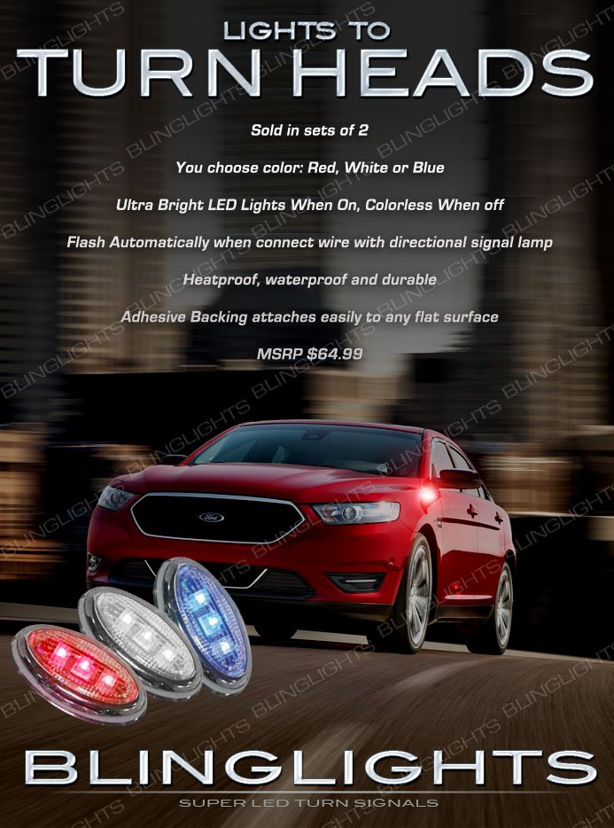 Ford Taurus LED Flushmount Side Turn Signal Light Lamps Marker Pair Set Kit