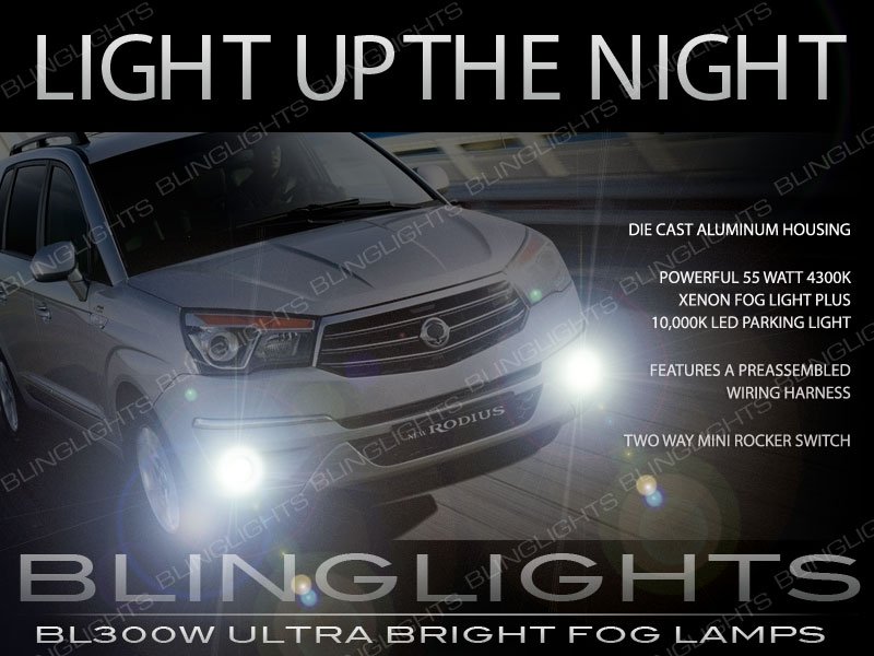 SsangYong Rodius Xenon Driving Lights Fog Lamps Kit Pair Setup