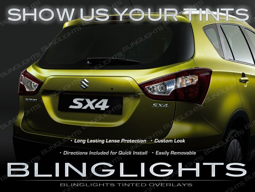Suzuki SX4 Tinted Tail Lamps Lights Smoked Overlays Kit Film Protection