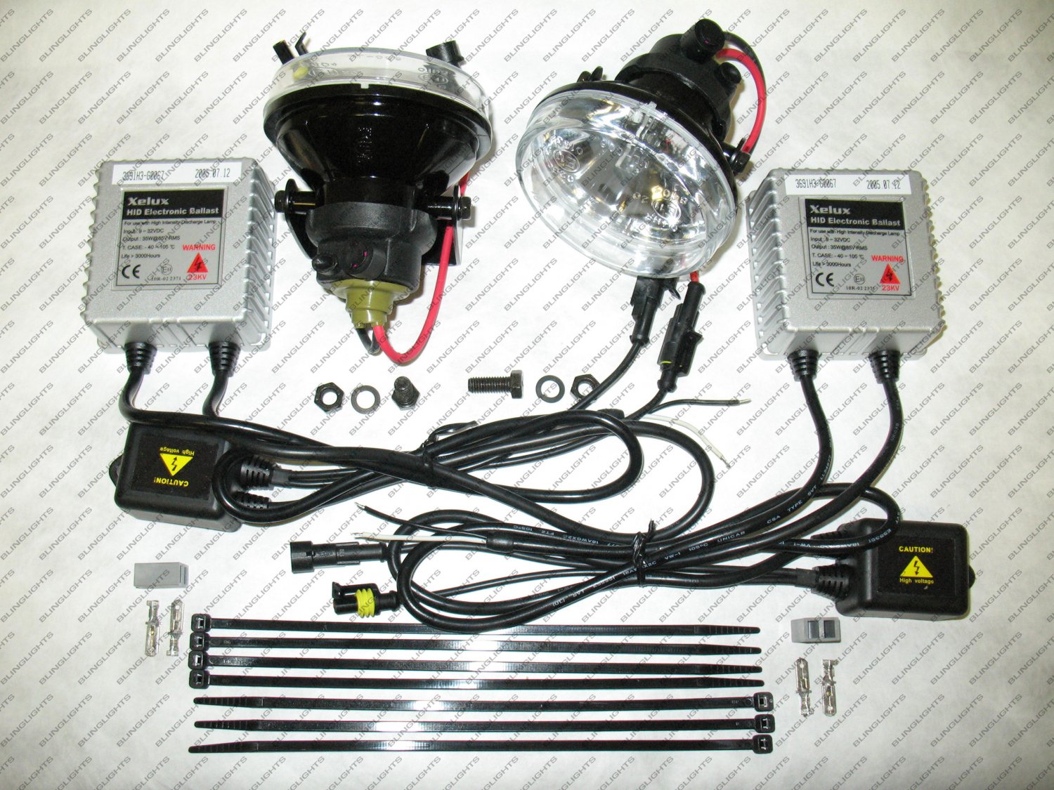 Xenon HID 4" Round Fog Lamp Driving Light Kit 3000K 4300K 6000K 8000K 10000K Xelux