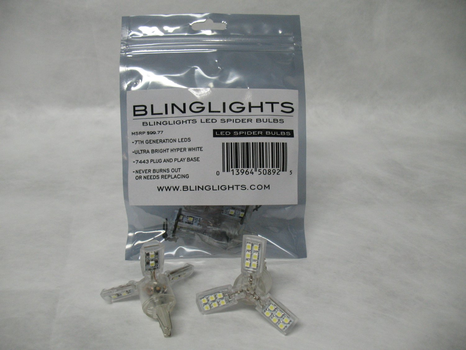3528 White Spider Lite Bulbs Stop Brake Tail Lamp Replacement Light Bulbs Dimmable