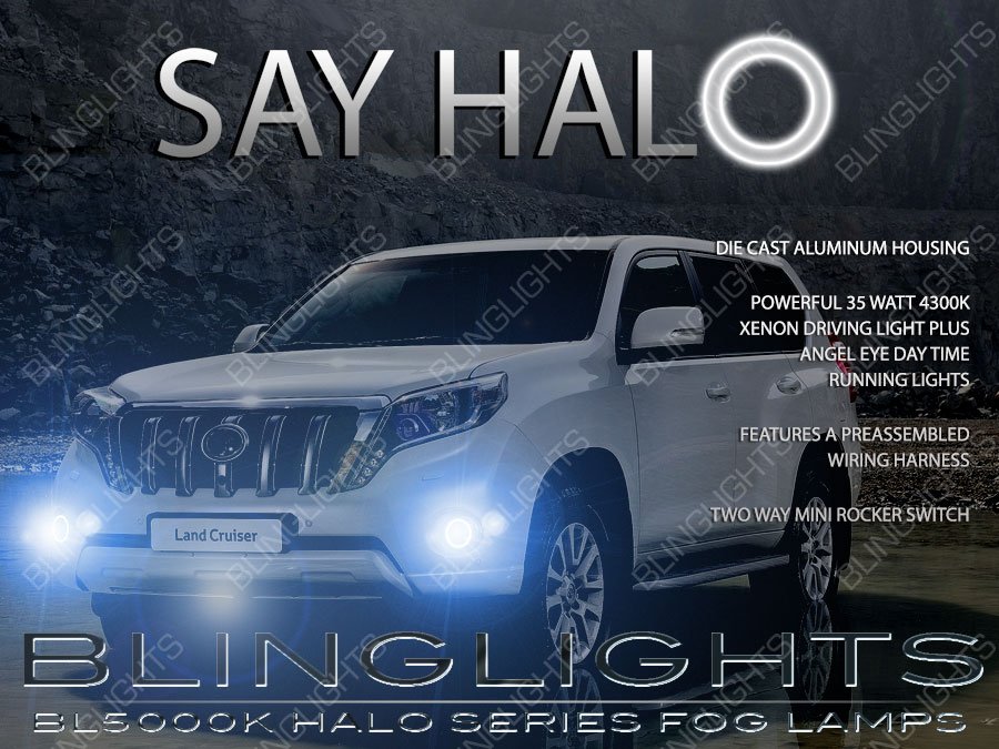 2013 2014 2015 Toyota Land Cruiser Prado Halo Foglamps Driving Lights Kit AngelEye Fog Driving Lamps