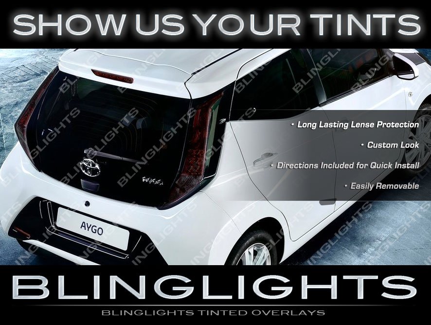 Toyota Aygo Tinted Smoked Taillamps Taillights Tail Lamps Lights Protection Overlays Film