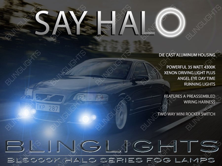 Volvo S60R Halo Fog Lamps S60 R Angel Eye Driving Lights 2003 2004 2005 2006 2007 2008 2009