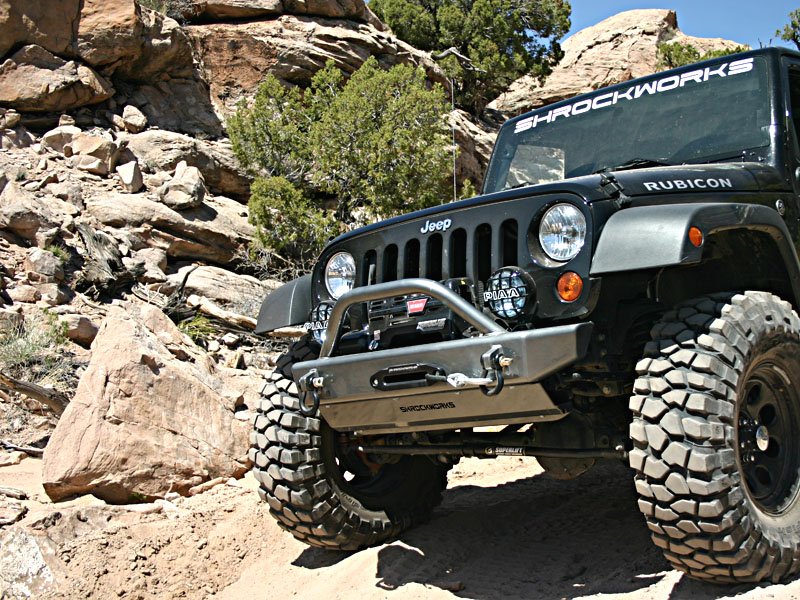 Jeep Wrangler JK Stubby Shrockworks Bumper PIAA 510 Light Kit