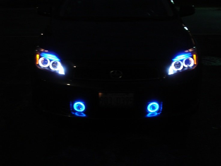 2005-2010 Scion tC White Angel Eye Fog Lamps Lights Kit