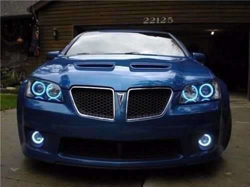 2008 2009 Pontiac G8 White Halo Fog Lamps Driving Lights Kit