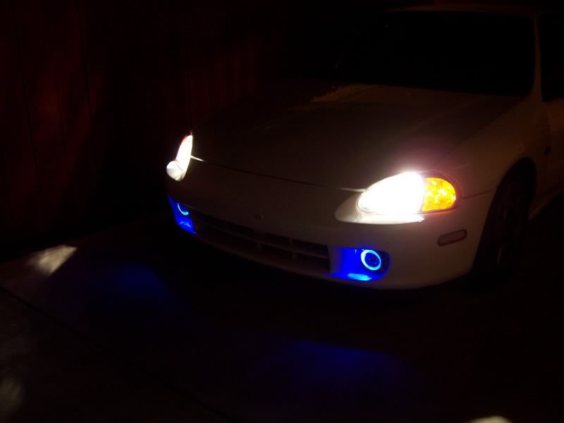 1992-1997 Honda Del Sol White Halo Fog Lamps Driving Lights Kit