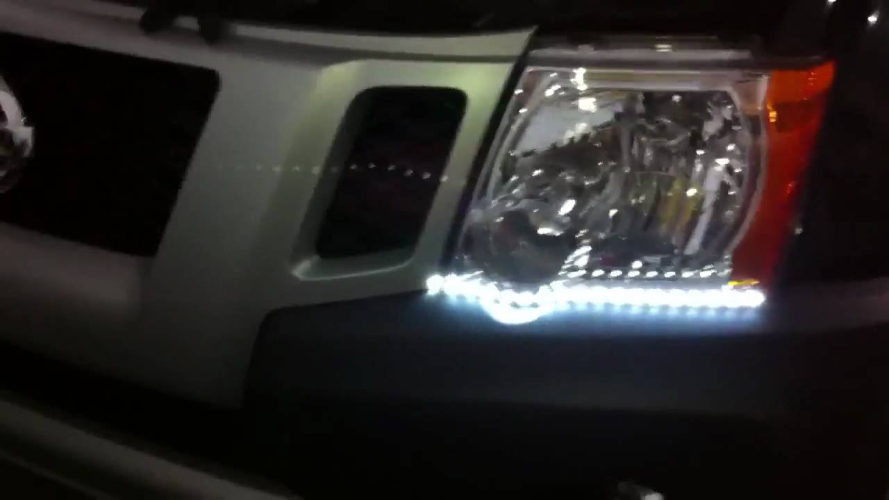 Nissan Xterra LED DRL Head Light Strips Daytime Running Lamps