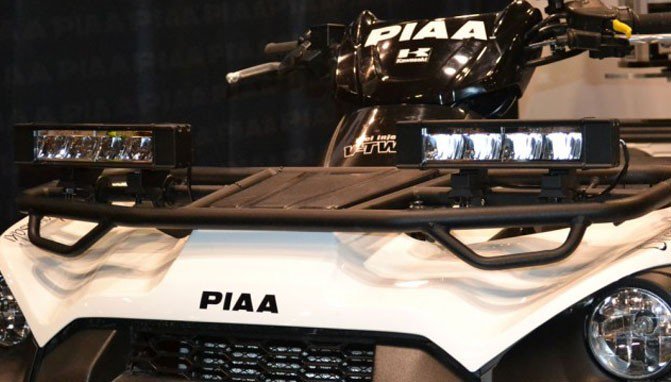 Kawasaki Brute Force PIAA RF6 6000K 16W Hybrid Fog Driving LED Light Bar Kit