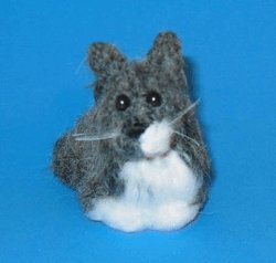 1 Crocheted Two Color Cat Pattern