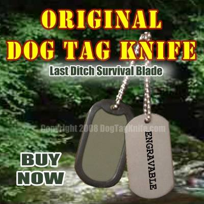 Original Dog Tag Knife by Alex Shunnarah