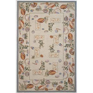 Pale Green Sea Shell Area Rug