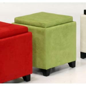 Microfiber Storage Ottoman