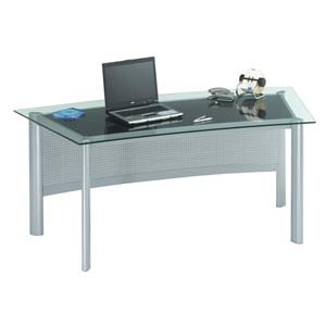 Wenge Glass & Aluminum Desk