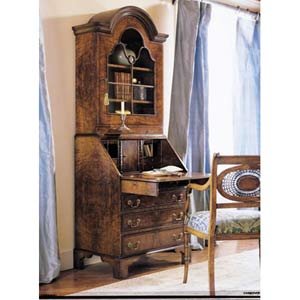 Walnut Rosewood DropLeaf Secretary Bookcase