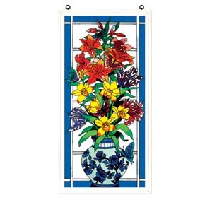 Floral Urn with Orchids Art Panel