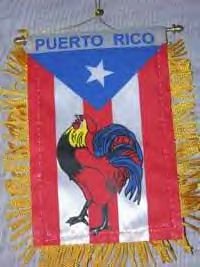 rooster banner with flag