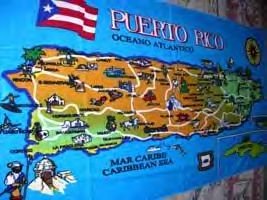 puerto rico map towel