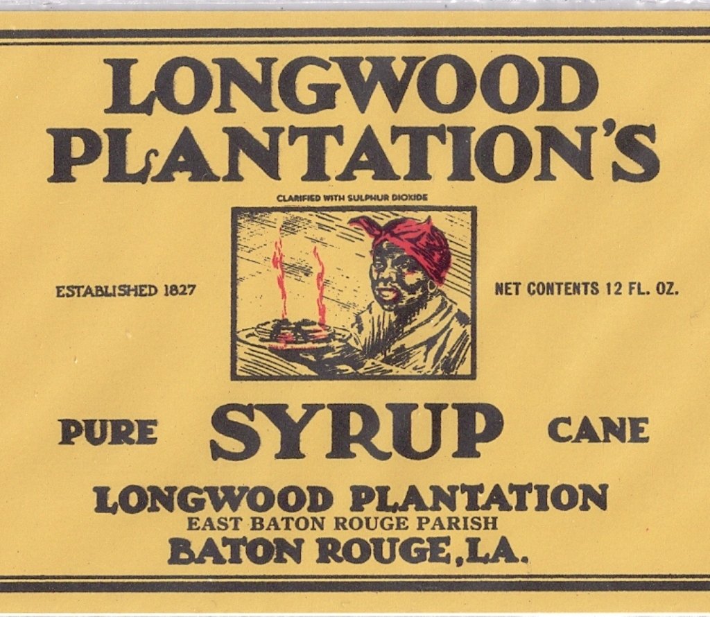 Longwood Plantation #39 s Syrup Baton Rouge LA Vintage Can Label