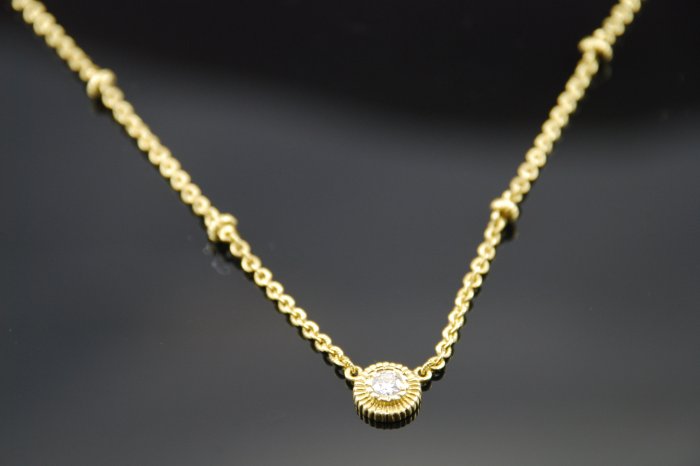 Judith Ripka Diamond Solitaire 18K Necklace