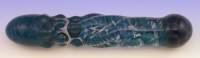 Pyrex Glass Blue Twist Dildo