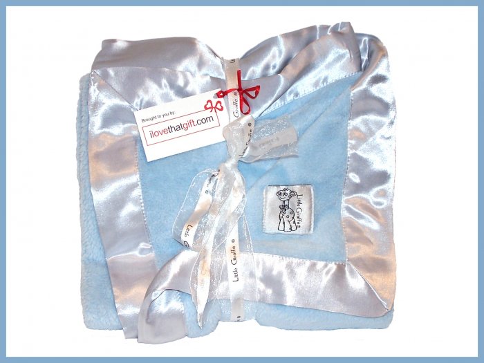 LIGHT BLUE NWT Little Giraffe Chenille Adult Throw XL Blanket SOFT 88" x 59"