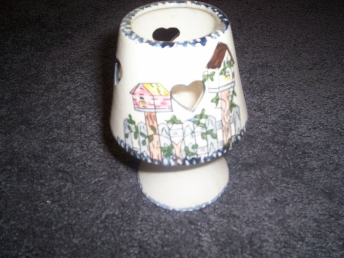 Country Style Tealight Candle Holder with Hearts