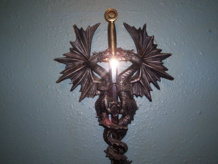 Dragon and Sword Wall Plaque