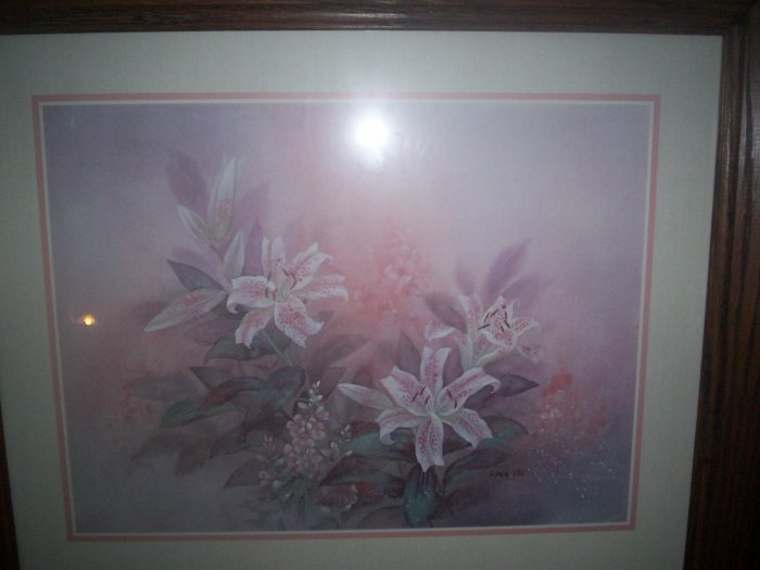 Framed and Matted Print of Tiger Lilies by Lena Liu
