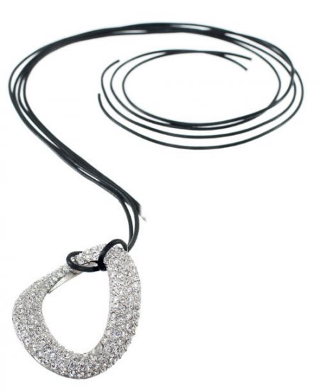 Lady Swarovski Crystals Necklace Jewelry Jewellery Dontella Style Anoreda Big