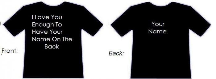 your name on the back