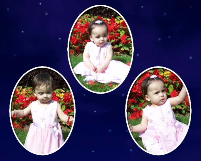 3 Picture Collage with Dark Blue background and white stars