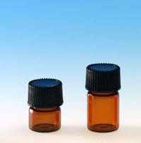 (144 ct) 1/4 Dram Amber Glass Vials w/ Polypropylene Caps - Wholesale Glass Vials