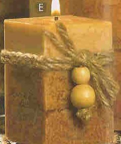 RUSTIC WOOD SQUARED VOTIVE ( # 39241)