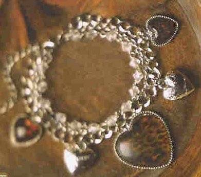 NEW LEOPARD HEART CHARM BRACELET ( # 39520)
