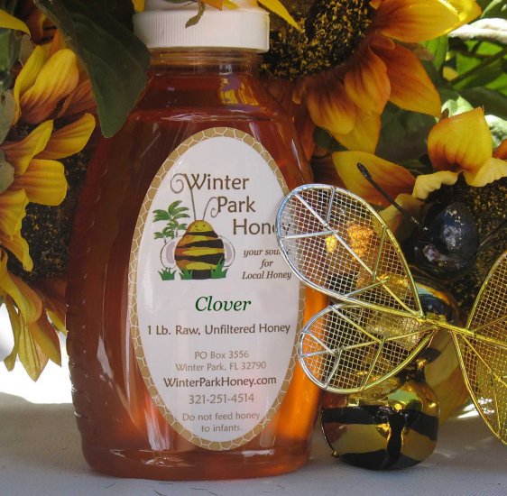 16 oz Clover Honey (raw, unheated and unprocessed)