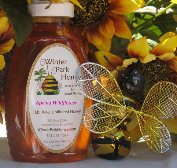 16 oz Spring Wildflower Honey (raw, unfiltered and unprocessed)