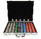 1000 Plastic Casino Poker Chips w/Aluminum Case