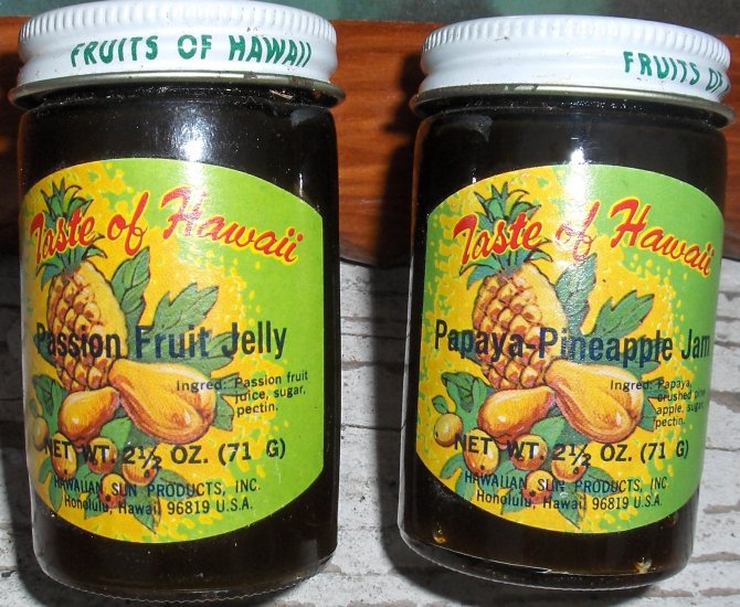 1960's Taste of Hawaii Real Fruit Jam & Jelly