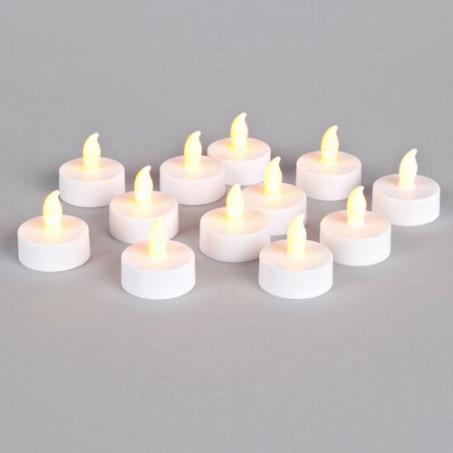 Super Bright Flameless Tealights - Set of 12