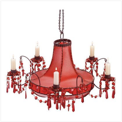 Red Leather Chandelier