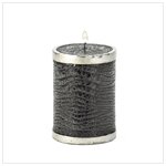 Black Faux Alligator Candle